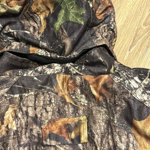 Vtg Woolrich Woolen Mills Camo break up Bomber Hooded Jacket men’s XL hunting - Picture 13 of 13